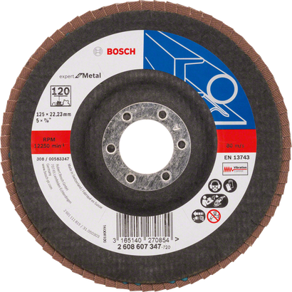 Bosch Flap Disc X551 Expert for Metal 125mm grit 120.