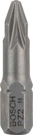Bosch PZ2 Extra Hard screwdriver bit for hex shank.