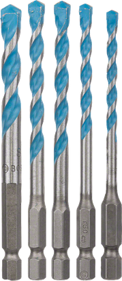 Bosch HEX-9 MultiConstruction 5-piece drill bit set.