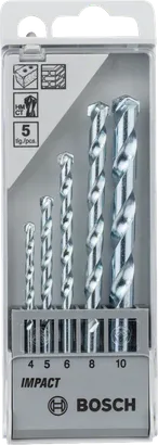 Bosch 5-piece CYL-1 masonry drill bit set 4-10 mm.