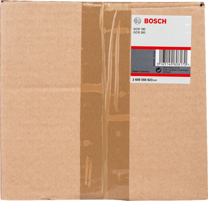 Bosch vacuum set GCR 180/350 packaging.