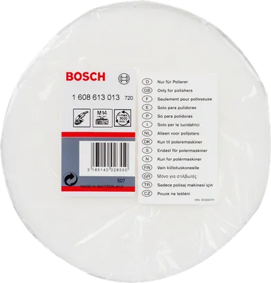 Bosch polishing sponge with M14 thread, 160 mm diameter.