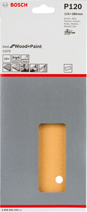 Bosch C470 sanding sheet pack of 10, 120 grit.