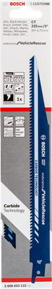 Bosch S 1157 CHM carbide reciprocating saw blade, 225mm.