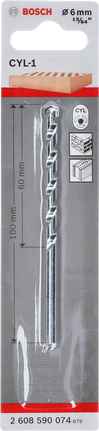 Bosch CYL-1 masonry drill bit 6 mm for concrete and stone.