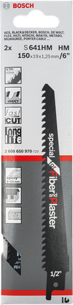 Bosch reciprocating saw blade S 641 HM 6″.