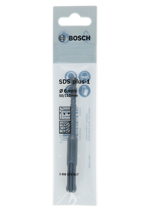 Bosch SDS plus-1 6mm hammer drill bit in packaging.