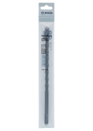Bosch SDS plus-1 8mm hammer drill bit in packaging.