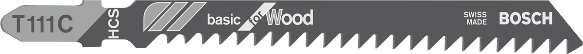 Bosch T111C jigsaw blade for basic wood cutting.