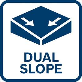 Dual slope for creating inclined surfaces in two axes 