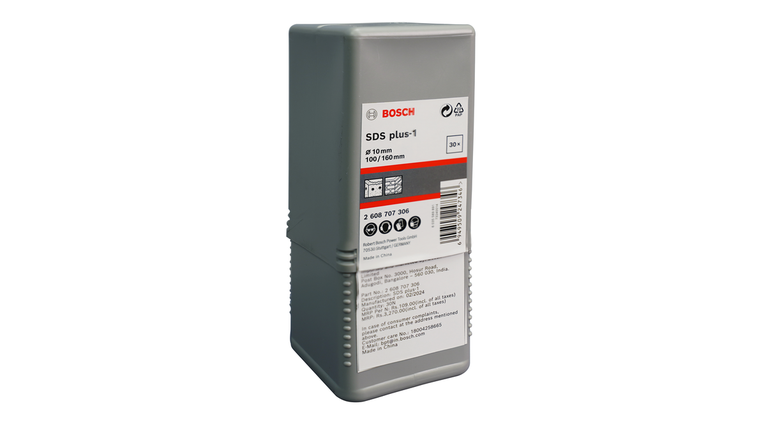 Bosch SDS plus-1 drill bit set with 10mm diameter.