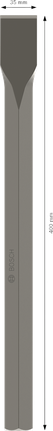 Bosch PRO HEX-4C Flat Chisel 28 mm hex, 400 mm length.