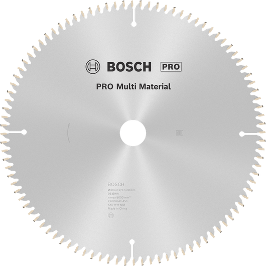 Bosch PRO Multi Material Circular Saw Blade, 96 teeth.