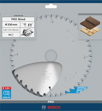 Bosch PRO Wood circular saw blade 230×30 mm.