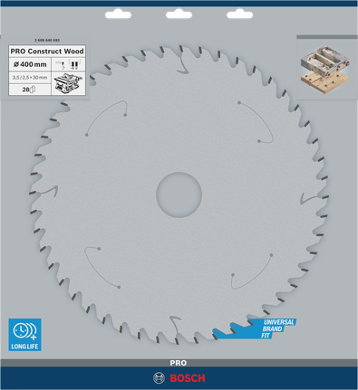 Bosch PRO Construct Wood 400 mm saw blade.