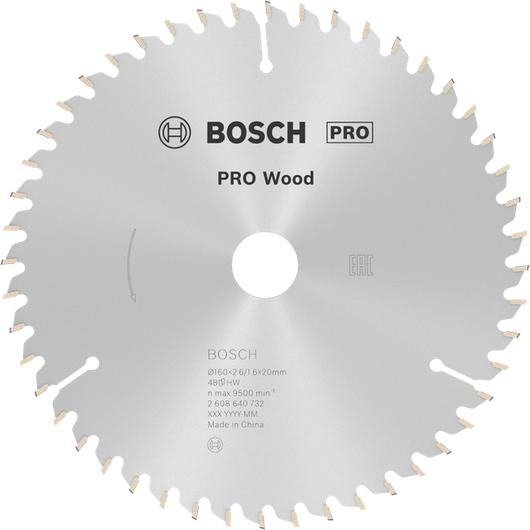 Bosch PRO Wood Circular Saw Blade 160mm 48 teeth.