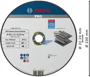 Bosch PRO stainless steel and metal bonded cutting disc, 230 mm.