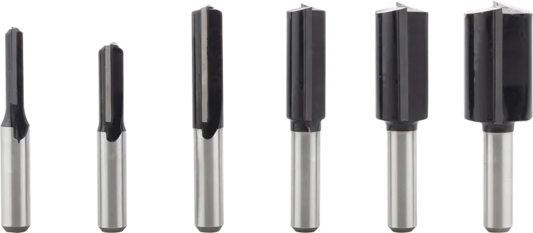 Bosch PRO Router Bit Straight Set 8 mm shank 6 pcs.