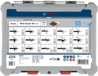 Bosch PRO Router Bit Mixed Set 15 pcs with 8 mm shank.