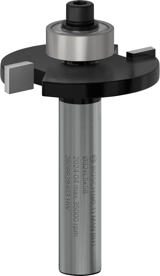 Bosch PRO Router Bit Slotting, 8 mm shank for precise cuts.