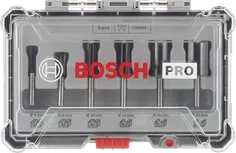 Bosch PRO Router Bit Straight Set 6 mm shank 6 pcs.