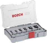 Bosch PRO Router Bit Straight Set 6 mm shank 6 pieces.