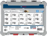 Bosch PRO Router Bit Mixed Set 6 mm 15 pieces in case.
