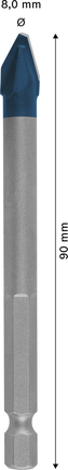 Bosch EXPERT HEX-9 Hard Ceramic Drill Bit 8 x 90 mm.