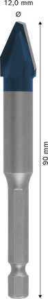 Bosch EXPERT HEX-9 Hard Ceramic Drill Bit 12x90 mm.
