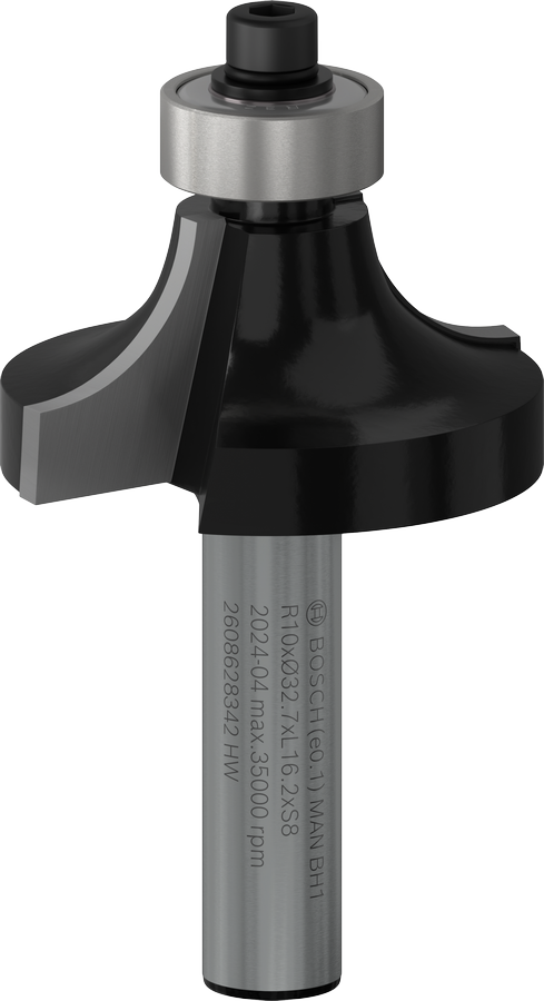 Bosch PRO Router Bit Rounding Over R10 shank 8 mm.