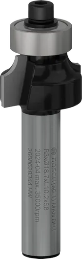 Bosch PRO Router Bit Rounding Over R 3 shank 8 mm.