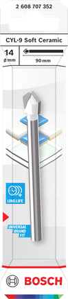 Bosch CYL-9 Soft Ceramic drill bit 14 x 90 mm.