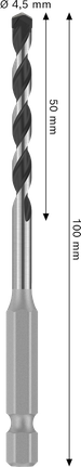 Bosch PRO HEX-5 drill bit 4.5x50x100 mm.
