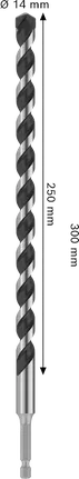 Bosch PRO HEX-5 Drill Bit 14x250x300 mm for masonry.