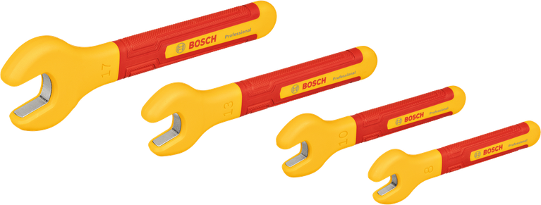 Bosch VDE Spanner Set 4 pcs insulated open-end wrenches.