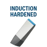 Induction hardened chisel edge.