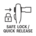 Ratchet lock button.