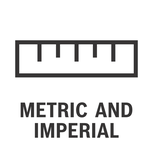 Metric and imperial scale.