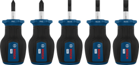 Bosch PRO Stubby Screwdriver PH/SL Set with S2 shafts.