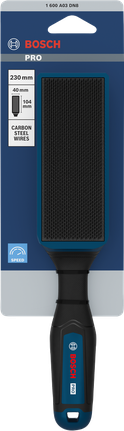 Bosch PRO File Brush 230 mm with carbon steel wires.