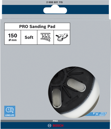 Bosch PRO Sanding Pad soft 150 mm for orbital sanders.
