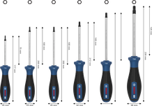 Bosch PRO Screwdriver Set TX 6 pcs with S2 shafts.