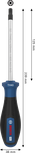 Bosch PRO Screwdriver TH40 x 125 mm with ergonomic handle.