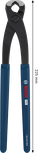 Bosch PRO Concreters Nippers 225 mm with dipped handles.