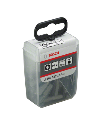Bosch schroevendraaierbit PZ2 Extra Hard 25mm (verpakking).