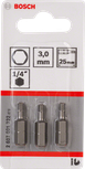 Bosch inbusschroevendraaierbits 3 mm 25 mm, set van 3.