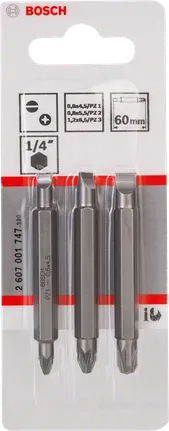 Bosch 3-delige dubbele bitset.