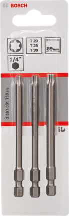 Bosch 3-delige Torx schroevendraaierbitset 89mm.