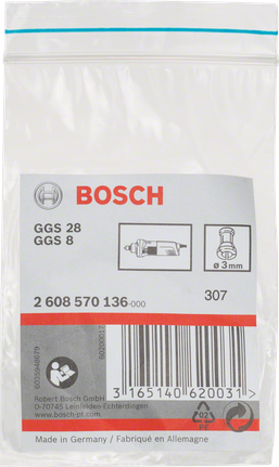 Bosch 3 mm spantang zonder borgmoer.