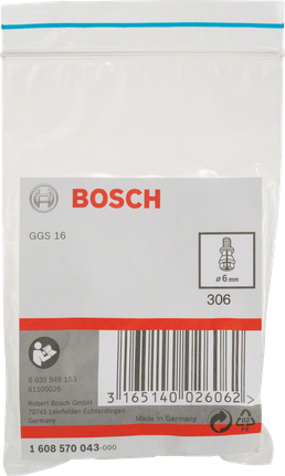 Bosch 6 mm spantang met borgmoer.